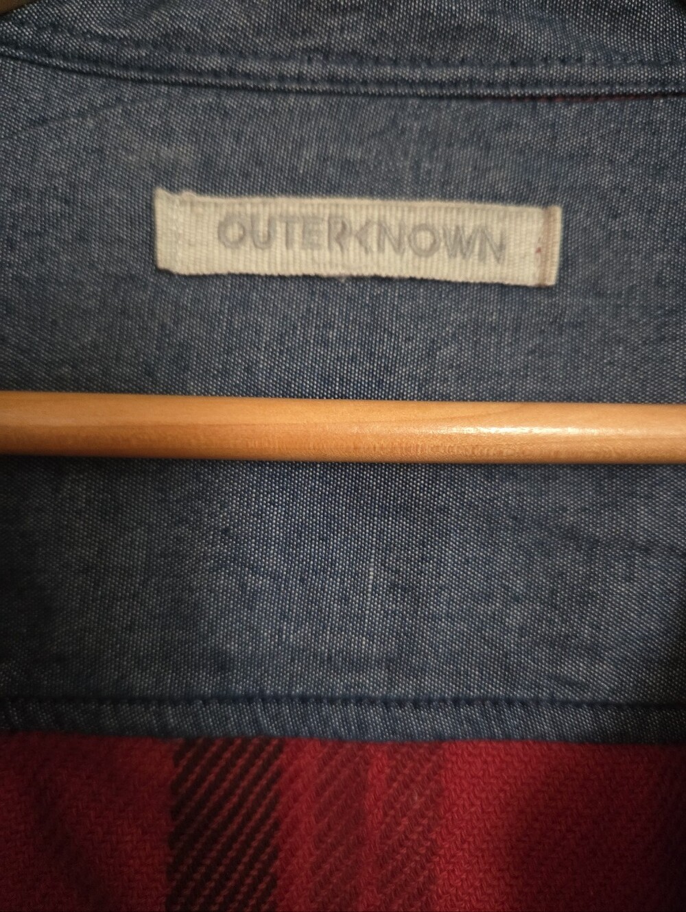 Outerknown Blanket Shirt Dusty Red Cusco Plaid *Read! - Picture 2 of 5